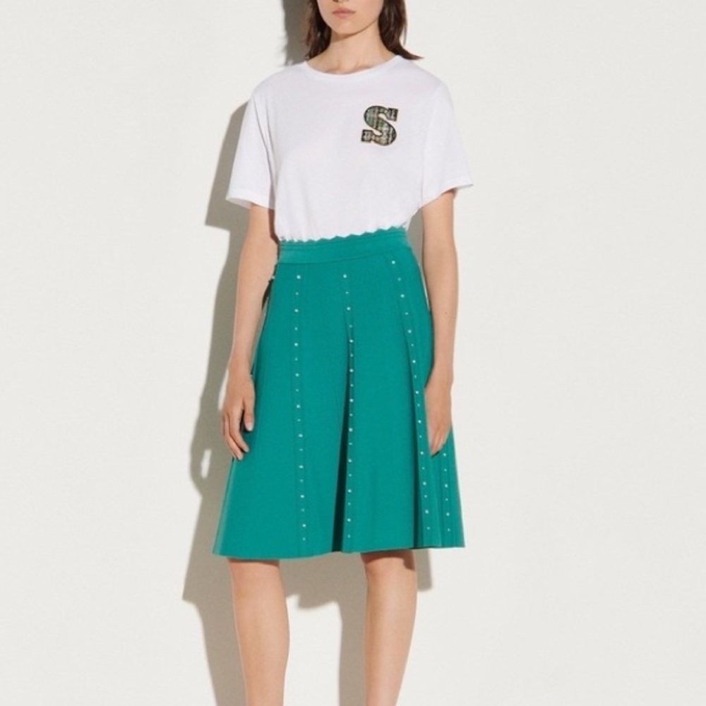 NEW Sandro Omelia Embellished Ponte Skirt - Size 1